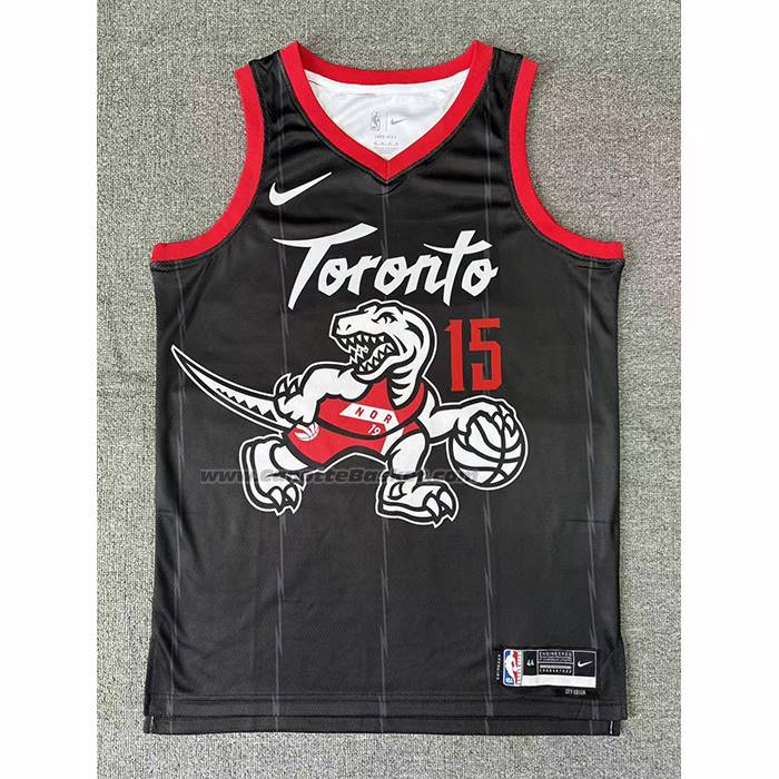Maglia Toronto Raptors Vince Carter No 15 Citta 2025-26 Nero